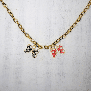 Női pöttyös masni charm