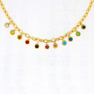 Strasszköves aranyszínű charmok