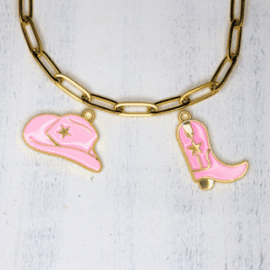 Cowboy kalap és csizma charmok