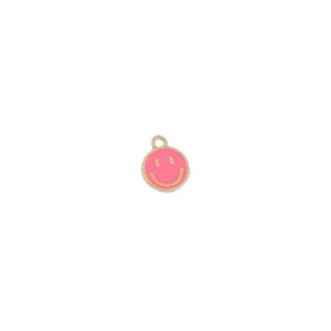 pink smiley charm