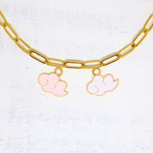 Felhő zománcos charmok