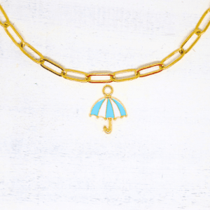 Esernyő zománcos charmok