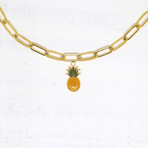 Ananász zománcos charmok