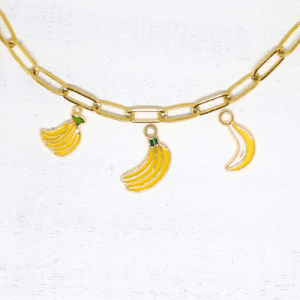 Banán zománcos charmok