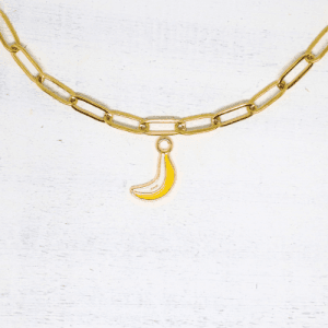 Banán zománcos charmok