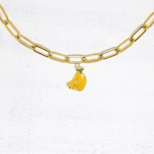 Banán zománcos charmok