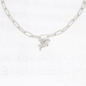 Repülő malac ezüstszínű antikolt charm