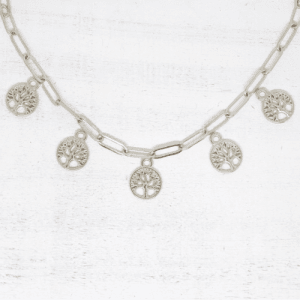 Életfa ezüstszínű charmok