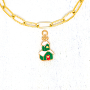 Charm nyaklánc/karkötő - Charmshop Budapest - havas templom charm