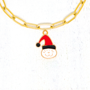 Charm nyaklánc/karkötő - Charmshop Budapest - mikulás cica charm