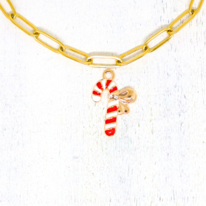 Charm nyaklánc/karkötő - Charmshop Budapest - karácsonyi cukorbot charm