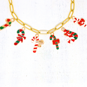 Charm nyaklánc/karkötő - Charmshop Budapest - karácsonyi cukorbot charm