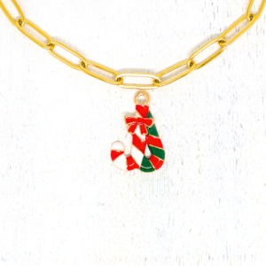 Charm nyaklánc/karkötő - Charmshop Budapest - karácsonyi cukorbot charm