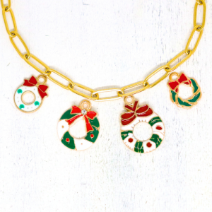 Charm nyaklánc/karkötő - Charmshop Budapest - adventi koszorú charm