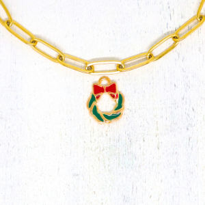 Charm nyaklánc/karkötő - Charmshop Budapest - adventi koszorú charm