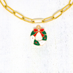 Charm nyaklánc/karkötő - Charmshop Budapest - adventi koszorú charm