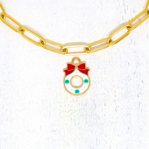 Charm nyaklánc/karkötő - Charmshop Budapest - adventi koszorú charm