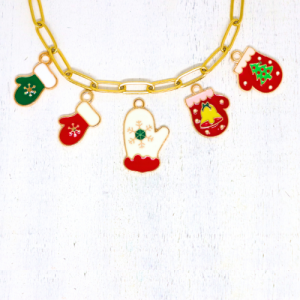 Charm nyaklánc/karkötő - Charmshop Budapest - téli kesztyű charm