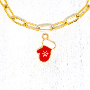 Charm nyaklánc/karkötő - Charmshop Budapest - téli kesztyű charm