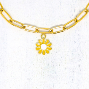 Virág tízszirmú zománcos charmok