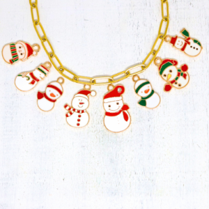Charm nyaklánc/karkötő - Charmshop Budapest - karácsonyi hóember charm