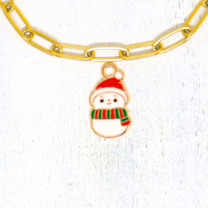 Charm nyaklánc/karkötő - Charmshop Budapest - karácsonyi hóember charm