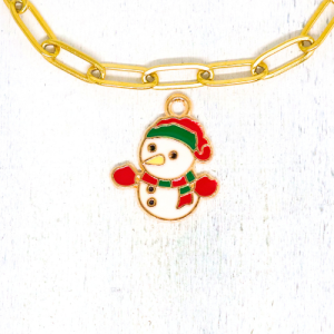 Charm nyaklánc/karkötő - Charmshop Budapest - karácsonyi hóember charm