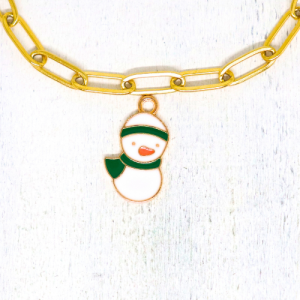 Charm nyaklánc/karkötő - Charmshop Budapest - karácsonyi hóember charm