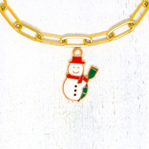 Charm nyaklánc/karkötő - Charmshop Budapest - karácsonyi hóember charm