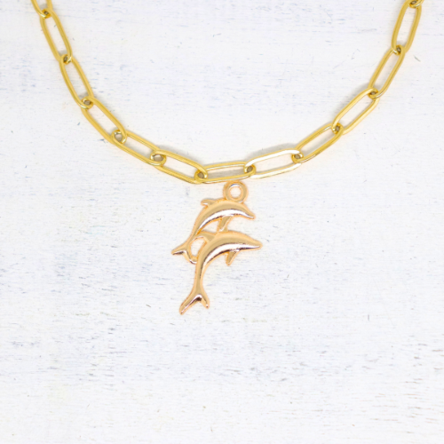 Delfin aranyszínű charmok 9 Delfin aranyszínű charmok