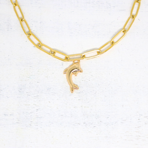 Delfin aranyszínű charmok 8 Delfin aranyszínű charmok