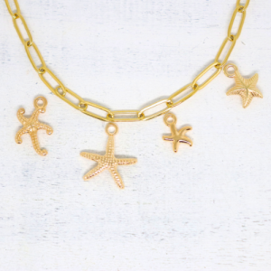 Starfish aranyszínű charmok