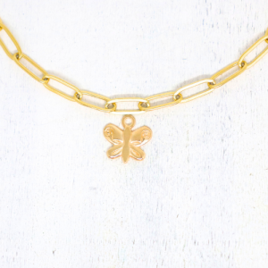 Pillangó aranyszínű charmok