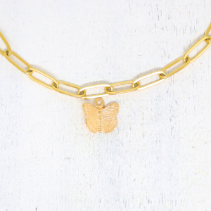 Pillangó aranyszínű charmok