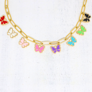 Pillangó zománcos charmok