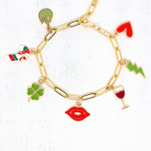 Aranyszínű karkötő szilveszteri partihoz