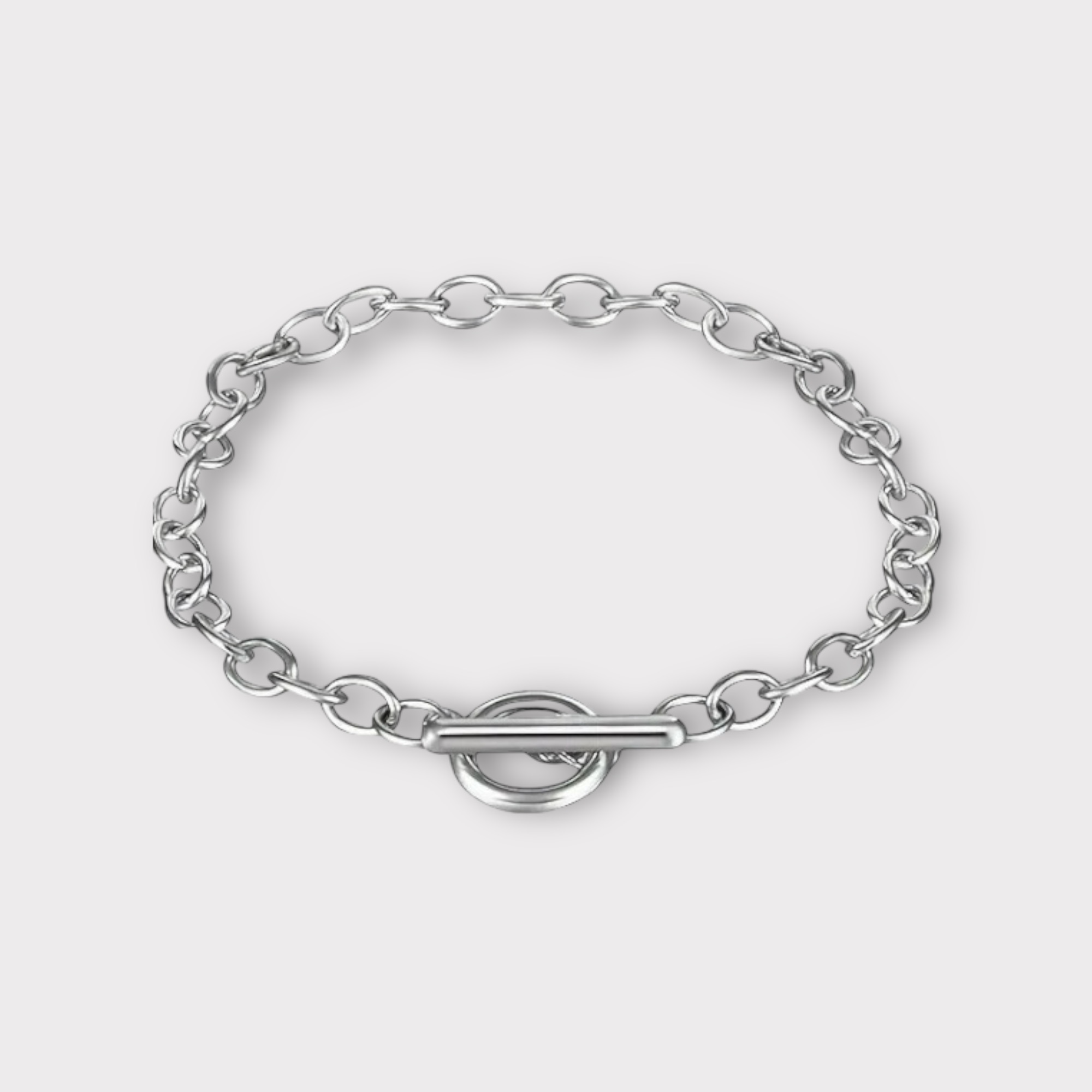 OT kapcsos karkötő lánc ezüstszínű 7 OT kapcsos karkötő lánc ezüstszínű - Charmshop Budapest