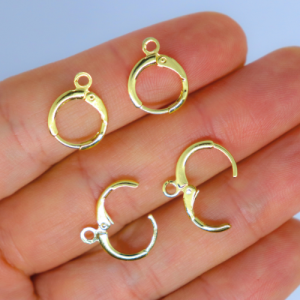 18k arannyal bevont fülbevaló karika