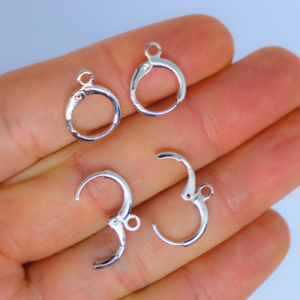 Fülbevaló karika platina bevonattal