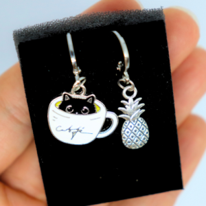 Fülbevaló karika pár platina bevonattal