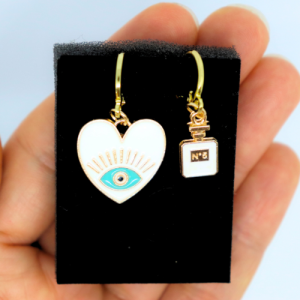 Charm fülbevaló pár Evil Eye az új kezdetekhez