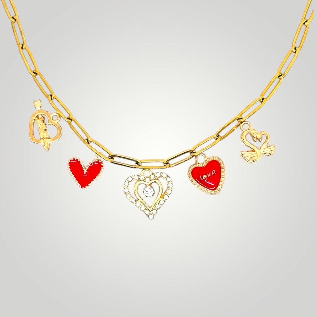 Valentin napi charm karkötő vagy nyaklánc összeállítás 2