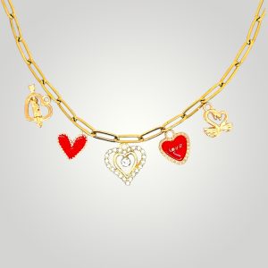 Valentin napi charm karkötő vagy nyaklánc összeállítás 2