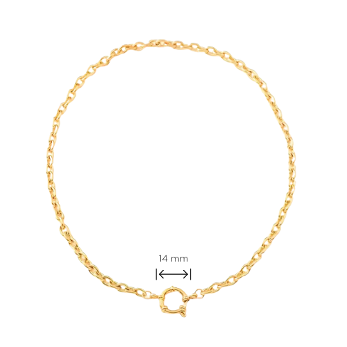 18k aranyozott charm nyaklánc spring csattal