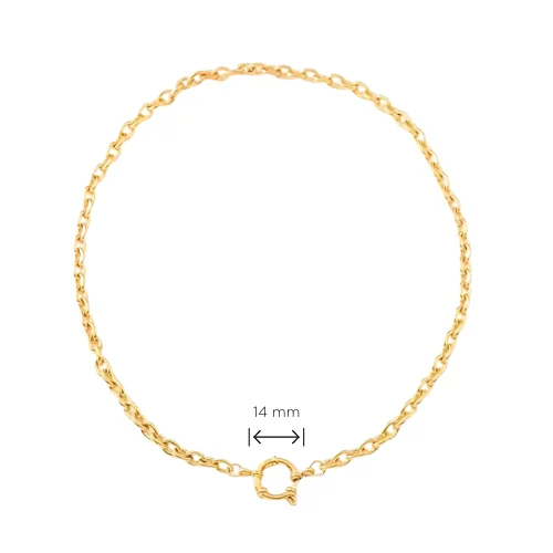 18k aranyozott charm nyaklánc spring csattal