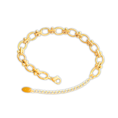 Karkötő lánc lánchosszabbítóval – aranyozott