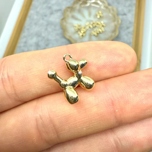 Lufikutya charm - 14k aranyozott